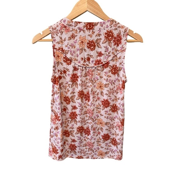 Beacon Apparel Split Neck Floral Blouse NWOT Size XS - Picture 2 of 6